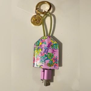 New Lilly Pulitzer keychain with usb charging cord